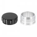 X Autohaux 1 5 Id Aluminium Alloy Automobile Weld On Filler Neck Cap Oil Fuel Tank Silver Tone Black