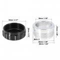 X Autohaux 1 5 Id Aluminium Alloy Automobile Weld On Filler Neck Cap Oil Fuel Tank Silver Tone Black