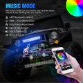 Rgb Led Light Bar 12 Inch Dt Connector Wiring Harness 16 Million Colors Spot Beam Smartphone App Control Driving Work Lights