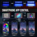 Rgb Led Light Bar 12 Inch Dt Connector Wiring Harness 16 Million Colors Spot Beam Smartphone App Control Driving Work Lights