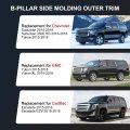 B-pillar Molding Window Rear Door Trim Set Left Right Replacement For Chevrolet Suburban 3500 Hd Chevy Tahoe Gmc Yukon Xl