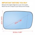 X Autohaux Mirror Glass Heated With Backing Plate Passenger Side Right Rear View For Bmw 745i 750i