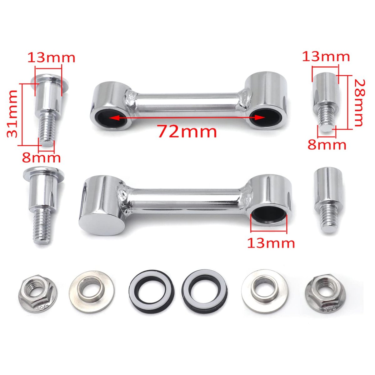Httmt- Chrome Front Fender Mount Bracket Kits For H-d 93-06 Softail Springer Fxsts P N Tghd-had047-cd