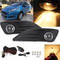 Labwork Fog Lights Assembly Replacement For 2014-2016 Ford Fiesta Clear Lens Bumper Lamp Left Right Side Passenger Driver