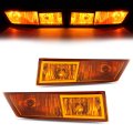Hecasa Fog Lights For 2007-2013 Cadillac Escalade Esv Ext 2014 Replacement Gm2592163 Gm2593163 Bumper Lamps Halogen Amber Lens 