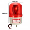 Uxcell Warning Light Rotating Flashing Industrial Signal Alarm Lamp Buzzer 90db Ac 110v Red Lte1101lj