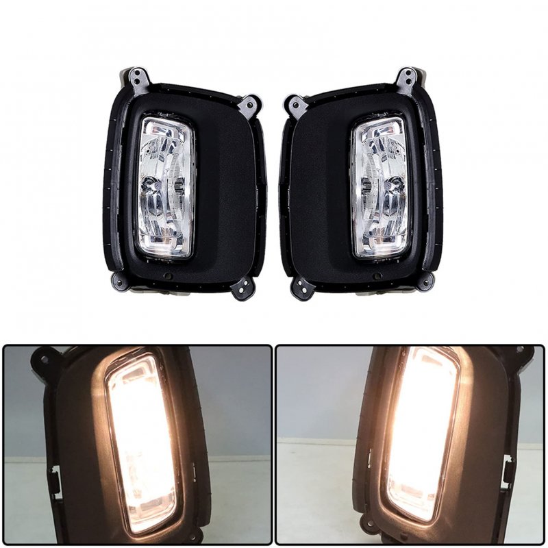 Front Driving Fog Light Assembly With Bulbs Bezel Set For 2014 2015 Sorento 2 Pack Halogen Chrome Housing And Clear Lens