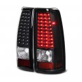 2003-2006 Chevy Silverado 1500 2500 3500 Black Bezel Led Tail Brake Light Housing Lamp Assembly Driver And Passenger Side 