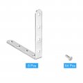 Uxcell L Shelf Bracket 8set 5 X 3inch Silver Stainless Steel Floating Shelves Brackets 90 Degree Angle Corner Brace For