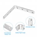 Uxcell L Shelf Bracket 8set 5 X 3inch Silver Stainless Steel Floating Shelves Brackets 90 Degree Angle Corner Brace For