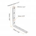 Uxcell L Shelf Bracket 8set 5 X 3inch Silver Stainless Steel Floating Shelves Brackets 90 Degree Angle Corner Brace For