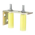 1set Slide Gate Guide Roller 3 Nylon Rollers Support Assembly With L-rear Post Bracket Universal Rolling Guider For Sliding 