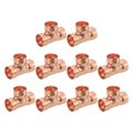 1-inch X Copper Reducing Tee Pressure Pipe Fitting Connector For Plumbing Supply And Refrigeration 10pcs 