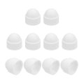 Nut Protection Cap 10pcs M12x19x23mm Plastic Hexagonal Screw Dome Acorn Hex Head Bolt Covers Waterproof Decorative White 