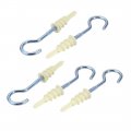 5pcs Self Drilling Drywall Anchor 16mm Inner Dia Zinc Plated Eye Screw Hook Assortment 
