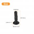 Uxcell 10 X 5 8 Sheet Metal Screws 50pcs Black Oxide 410 Stainless Steel Flat Head Phillips Drive Self Drilling
