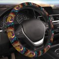 Mlanxi Sun With Moon Elastic Steering Wheel Cover For Women Men Universal 15 Inch Anti Slip Auto Car Wrap 