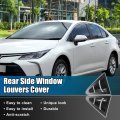 X Autohaux 1 Pair For Toyota Corolla 2020-2022 Rear Side Window Louvers Air Vent Scoop Streamline Shades Cover Blinds