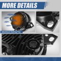 Auto Dynasty Full Led Projector Front Bumper Driving Fog Light Lamps With Drl Ring Compatible Kenworth T660 Peterbilt 579 587