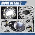 Auto Dynasty Full Led Projector Front Bumper Driving Fog Light Lamps With Drl Ring Compatible Kenworth T660 Peterbilt 579 587