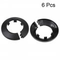 Uxcell 40-41mm Pipe Cover Decoration Pp Plastic Water Escutcheon Black 6pcs