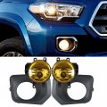 Labwork Fog Lights Assembly Replacement For 2016-2021 Toyota Tacoma Sr Sr5 Yellow Lens With Front Bumper Bezel Wires Switch