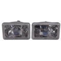Headlights For Most Vehicles Universal Seal White Halo Projector Headlamp 6x4 Inch H4 H6014 H6052 H6054 Black Housing Pair Lh 