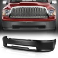 Front Bumper Impact Face Bar For 2009 2010 Dodge Ram 1500 And 2011 2012 Non Fog Light Cutouts Painted Black 3 Piece Set 