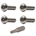 1 4-20 X 3 Button Head Torx Security Machine Screw Bolt Screws Stainless Steel Tamper Resistant Qty0 Thread Size 4 Length 