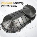 Kuafu Outer Clutch Cover Compatible With 2012-2022 Polaris Ace Ranger Rzr Sportsman 150 500 570 900 1000 Variator Plate Black
