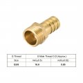 Uxcell Brass Hose Barb Fitting Connector 12mm X G3 8 Male Pipe Adapter 5pcs