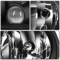 Headlight Assembly Pair Replacement For Volkswagen Cabrio 1999-2002 For Golf 1999-2006 Black Housing Clear Lens 1j0941018c 