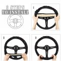 Fehuew Multicolored Dolphins Pattern Steering Wheel Cover For Women Girls 15 Inch Universal Auto Car Anti Slip Wrap Covers Fit