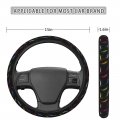 Fehuew Multicolored Dolphins Pattern Steering Wheel Cover For Women Girls 15 Inch Universal Auto Car Anti Slip Wrap Covers Fit