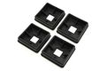 4 Bumper Plug End Caps Square Vented Cover 4pc Set Rv Camper Trailer