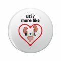 Uti More Like U Plus I Kidney Double Sided Stainless Steel Keychain 1 25 In Round 3d Resin Encased Design For Keys And 