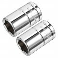 Uxcell 2 Pcs 3 8-inch Drive 12mm 6-point Shallow Socket Metric Cr-v