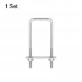 Uxcell Square U-bolts 42mm 1 65 Inner Width 120mm Length M8 304 Stainless Steel U Clamp Bolt With Nuts And Plates For Boat