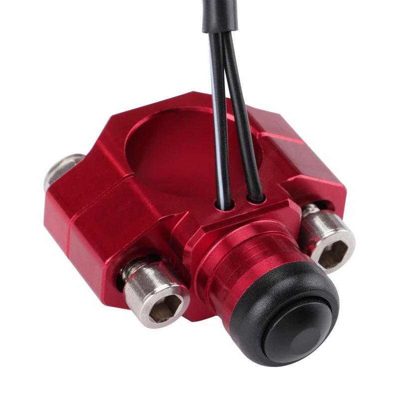 Cnc Universal Motorcycle Engine Stop Start Kill Switch Button With Mounting Backplate For Pit Dirt Bike Atv Red