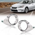 G-plus Fog Light Trim Compatible With 2013-2015 Es300h Es350 Base Chrome And Silver Left Driver Right Passenger Side 8148133040