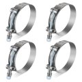Auto Dynasty T-bolt Hose Clamps For 2 5 Id Pack Of 4 Stainless Steel Turbo Intake Intercooler Working Range 6 -3 Polished Zinc 