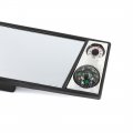 Uxcell Car Interior Plastic Frame White Glass Rearview Mirror Compass Thermometer 290mm