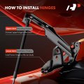 A-premium Front Driver And Passenger Side Hood Hinges Compatible With Mazda Cx-5 Cx5 2017-2023 Left Right 2-pc Set Replace