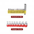 Uxcell Flexible Drill Bit Extension Kits 24pcs Screwdriver Set 1 4 Hex Shank Screw Driver Kit Handle Tools With 300mm Shaft