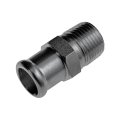 Hvac Heater Hose Connector Alloy Steel Male Thread And Barb 0 763 In 84 Outside Diameter 180 Degrees Fitting Angle 