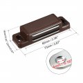 Uxcell 5pcs Door Cabinet Magnetic Catch Magnet Latch Closure Abs Brown 73mm Length