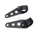 Httmt Mt299-005-bk Black Side Mount Headlight Brackets Clamps Compatible With 28mm-38mm Fork Tubes