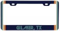 Gilmer Texas Car Metal License Plate Frame Retro Design 