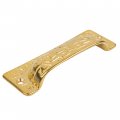 Victorian Era Eastlake Style Heavy Cast Brass Drawer Bin Pull Centers 3 Cup Handle For Antique Cabinet Door Dresser Desk 