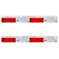 Fortpro 24 X3 Aluminum Plate With 3m Reflective Tape For Straight Mud Flap Hanger Sold By Pair F247595 